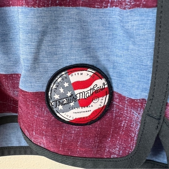 Travis Mathew Wing It Board Shorts American Flag Print - Picture 5 of 5